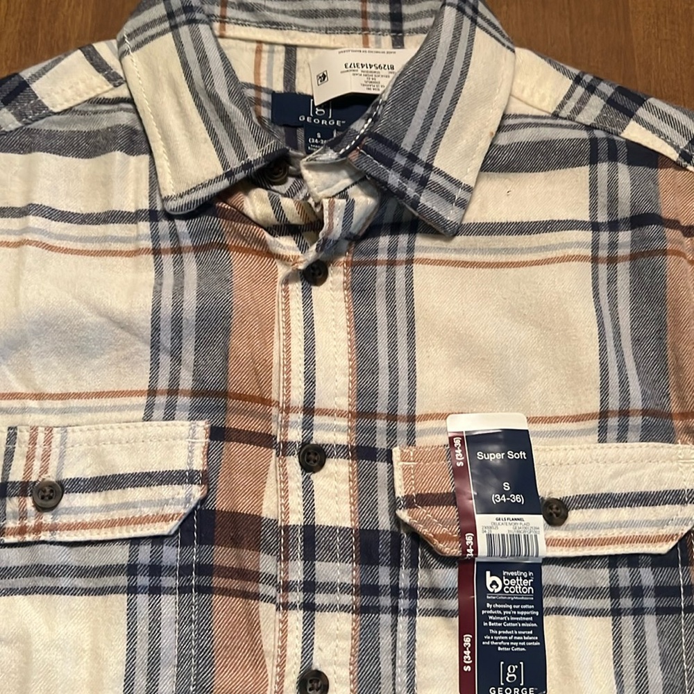 George flannel shirt size small